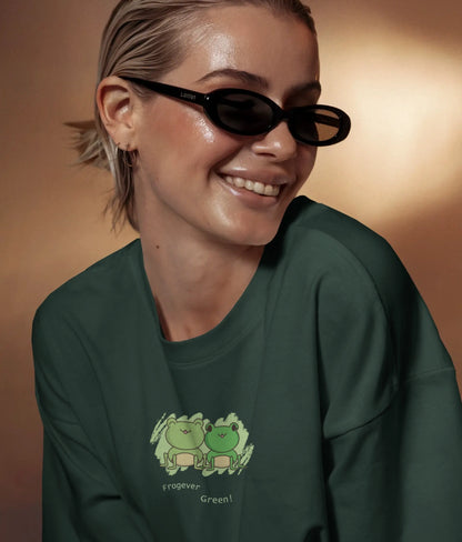 Frogever Green Unisex Oversized T-Shirt