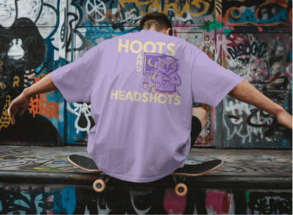 Hoots And Headshots Unisex Oversized T-Shirt