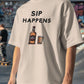Sip Happens Unisex Oversized T-Shirt