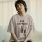Sip Happens Unisex Oversized T-Shirt