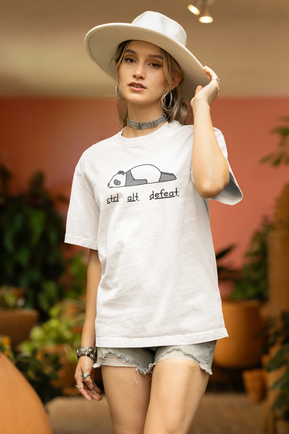 "Ctrl, Alt, Defeat" Unisex Oversized T-Shirt