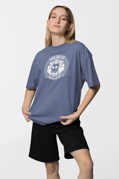 Socially Awkward Unisex Oversized T-Shirt