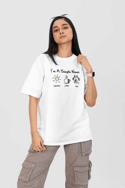 Simple Woman Vibes Oversized T-Shirt