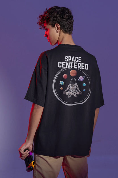 Space Centered Men Oversized T-Shirt