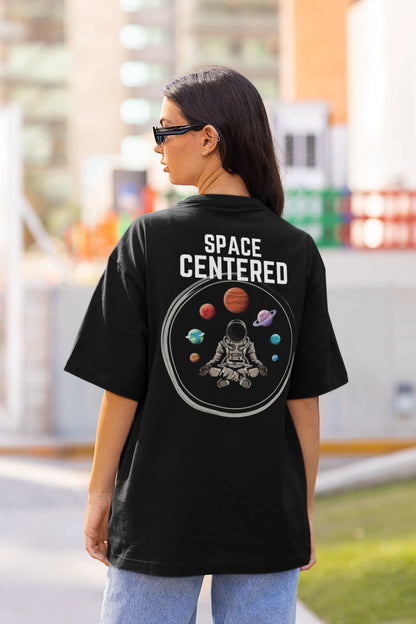 Space Centered Women Oversized T-Shirt