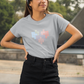 Tetris Heart Women T-Shirt Grey