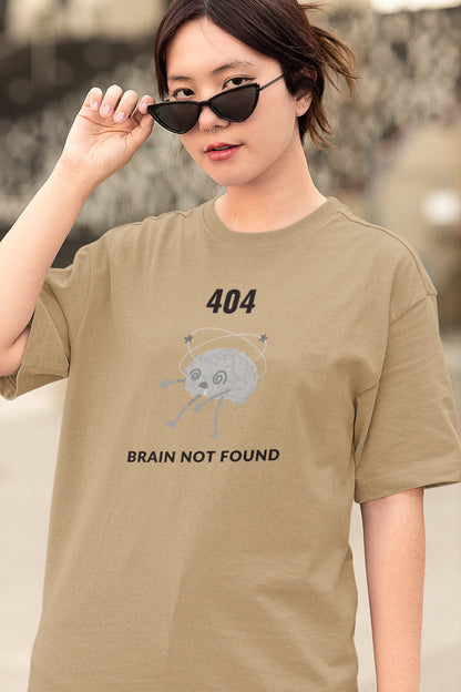 404 Brain Not Found Women Oversized T-Shirt