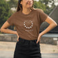 Aquarian Celestial Odyssey Women T-Shirt Coffee Brown