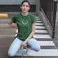 Aquarian Celestial Odyssey Women T-Shirt Olive Green