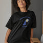 The Aquarius Vision Women Oversized T-Shirt Navy Blue
