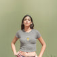 Aries Spirit Crop Top Grey