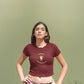 Aries Spirit Crop Top Maroon