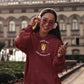 Aries Spirit Women Hoodie Maroon