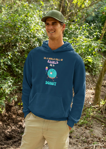 Be A Donut Men Hoodie Navy Blue