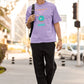 Be A Donut Men Oversized T-Shirt Lavender
