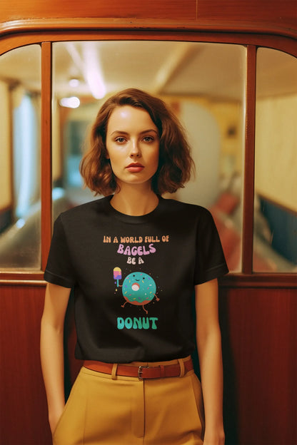 Be A Donut Women T-Shirt Black