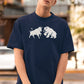 Market Showdown Men Oversized T-Shirt Steel Blue