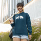 Market Showdown Women Sweatshirt Navy Blue