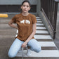 Market Showdown Women T-Shirt Coffee Brown