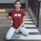 Market Showdown Women T-Shirt Maroon