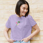 Wings of Color Design Crop Top Lavender