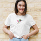 Wings of Color Design Crop Top White