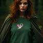 Wings of Color Women Sweatshirt Olive Green