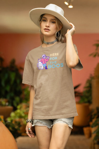 Here For The BOOS Women Oversized T-Shirt