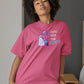 Here For The BOOS Women Oversized T-Shirt Blush Pink