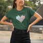 Tetris Heart Women T-Shirt Olive Green