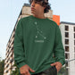 Constellation Cancer Men Sweatshirt Olive Green