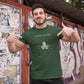 Clocktopus Chrono Comedy Men T-Shirt Olive Green