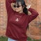 Clocktopus Chrono Comedy Women Hoodie Maroon