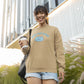 Laugh Out Cloud Women Sweatshirt Beige