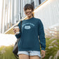 Laugh Out Cloud Women Sweatshirt Navy Blue