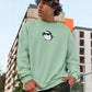 Chill Penguin Men Sweatshirt Mint Green