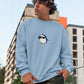 Chill Penguin Men Sweatshirt Steel Blue