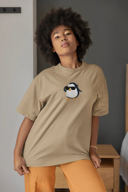 Chill Penguin Women Oversized T-Shirt