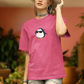 Chill Penguin Women Oversized T-Shirt Blush Pink