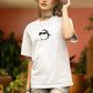 Chill Penguin Women Oversized T-Shirt Navy Blue