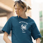Crabtivating Charm Women Oversized T-Shirt Steel Blue