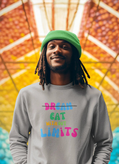 Dream Eat Without Limit Men Sweatshirt Grey