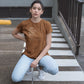 Engineer Edition Women T-Shirt Coffee Brown