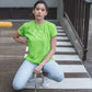 Slang Vision Women T-Shirt Liril Green