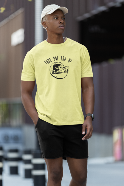 Yoda One for Me Men's T-Shirt Butter Yellow