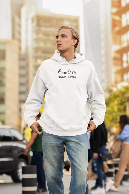 Flap-Mates Men Hoodie White