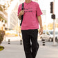 Flap-Mates Men Oversized T-Shirt Blush Pink