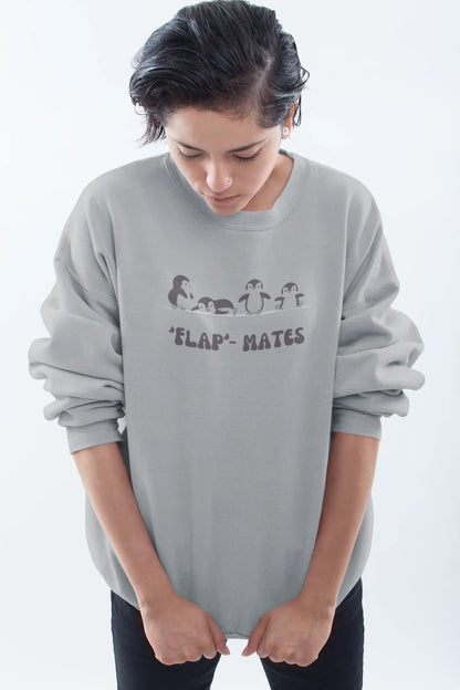 Flap-Mates Women Sweatshirt Grey