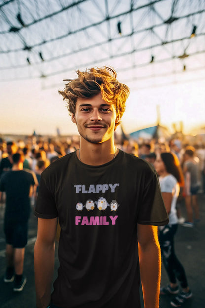 Flappy Family Men T-Shirt Black