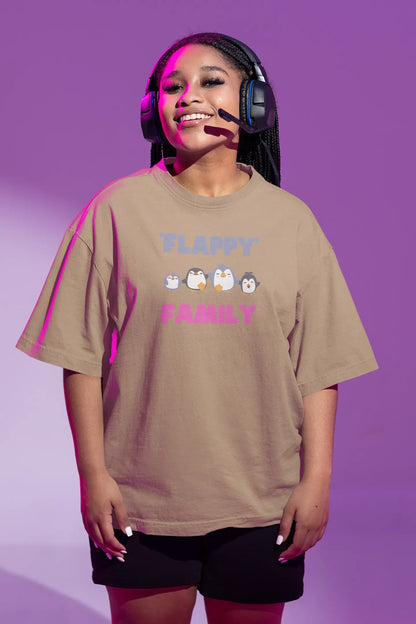 Flappy Family Women Oversized T-Shirt